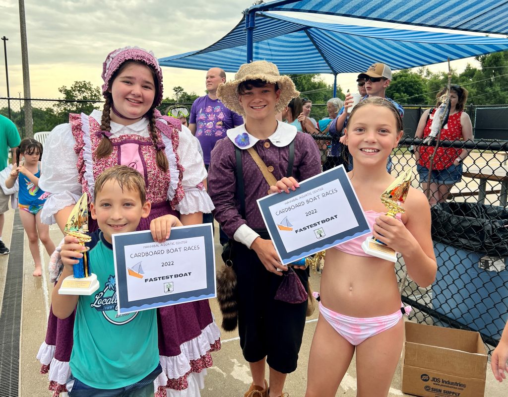 Cardboard boat race winners Hannibal Parks and Recreation